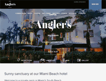 Tablet Screenshot of anglershotelmiami.com